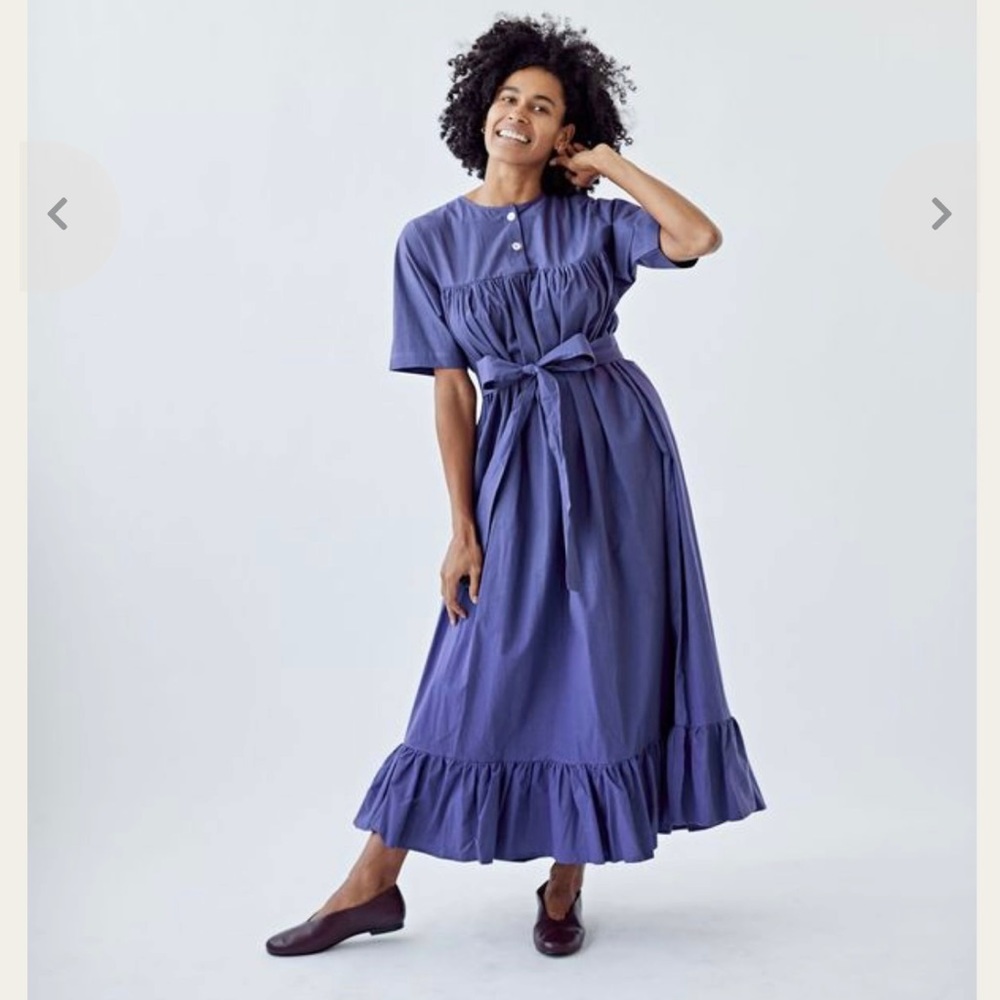 Little Tienda Auralie dress size L/XL 100% flax. EUC (worn and washed once),